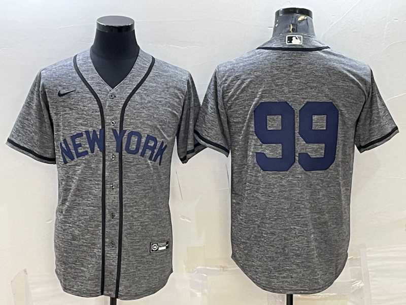 Men%27s New York Yankees #99 Aaron Judgey No Name Grey Gridiron Cool Base Stitched Jersey->philadelphia phillies->MLB Jersey
